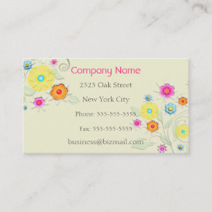 Swirls & Flowers Business Card