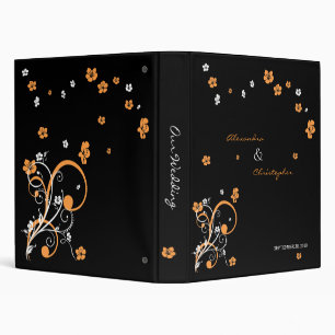 Swirls & Flowers Elegant Wedding Planner Album Binder
