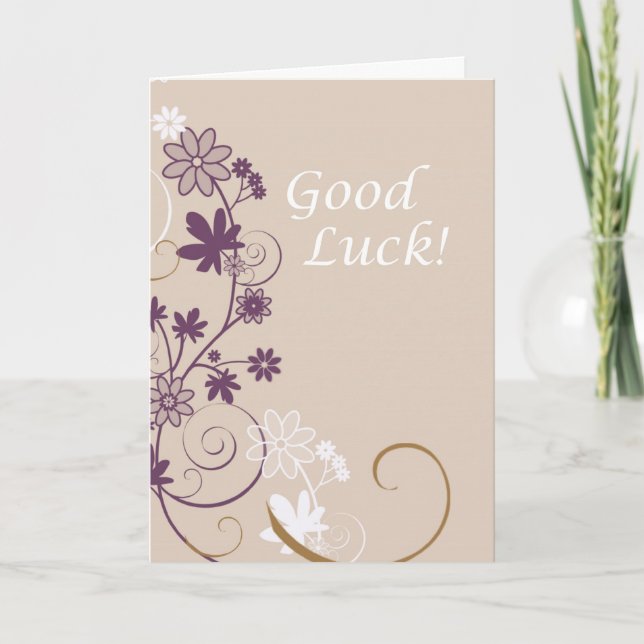 Swirls Good Luck Card (Front)
