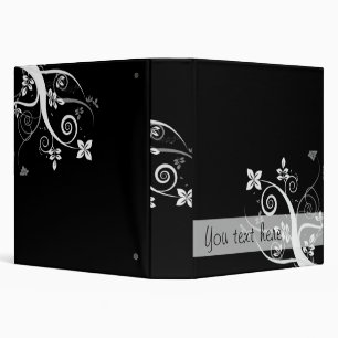 Swirls in Black Avery Binder