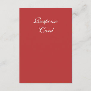 Swirls in Candy Red RSVP Card