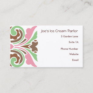 Swirls in Ice Cream Colours Business Card