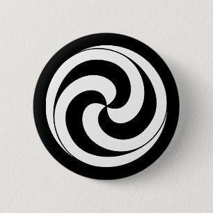 Swirls in shape of ball 2 inch round button