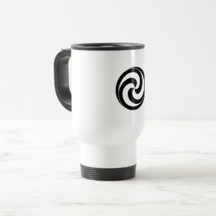 Swirls in shape of ball travel mug