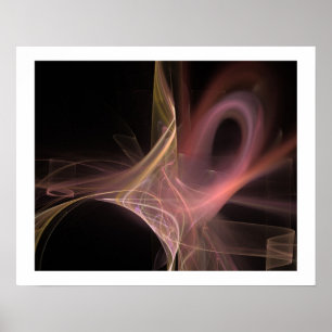 SWIRLS IN SOFT ANTIQIE PINK PURPLE POSTER