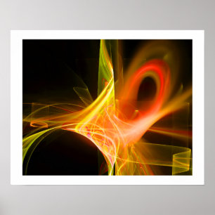 SWIRLS IN YELLOW ORANGE POSTER