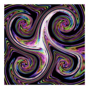 Swirls Lightning Zoom Poster