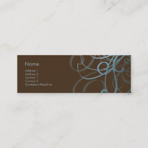Swirls No. 0010 Mini Business Card