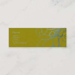 Swirls No. 0012 Mini Business Card