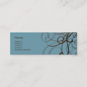 Swirls No. 0014 Mini Business Card