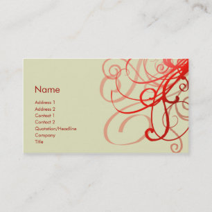 Swirls No. 0025 Business Card