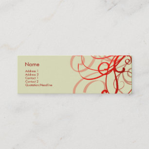 Swirls No. 0025 Mini Business Card
