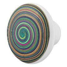 Swirls of Colour Ceramic Drawer/Cabinet Knob