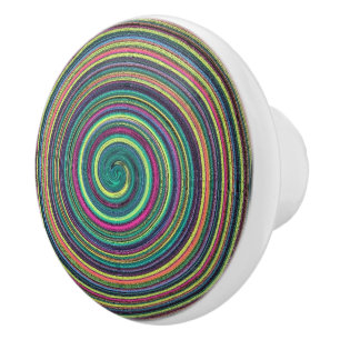 Swirls of Colour Ceramic Drawer/Cabinet Knob