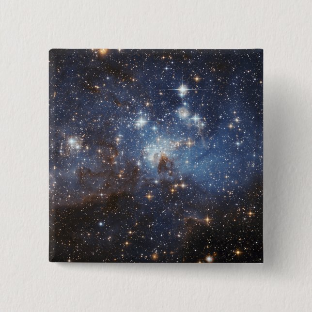 Swirls of gas and dust 2 inch square button (Front)