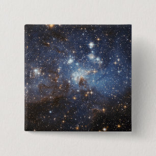 Swirls of gas and dust 2 inch square button