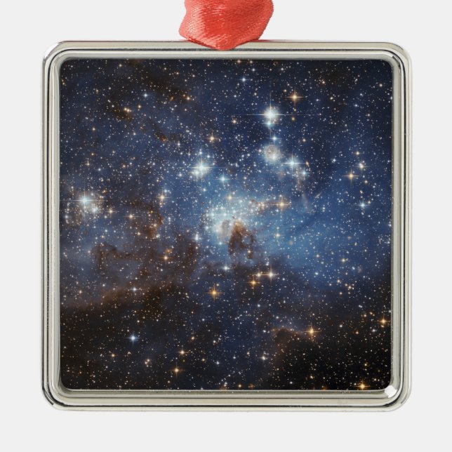 Swirls of gas and dust metal ornament (Front)