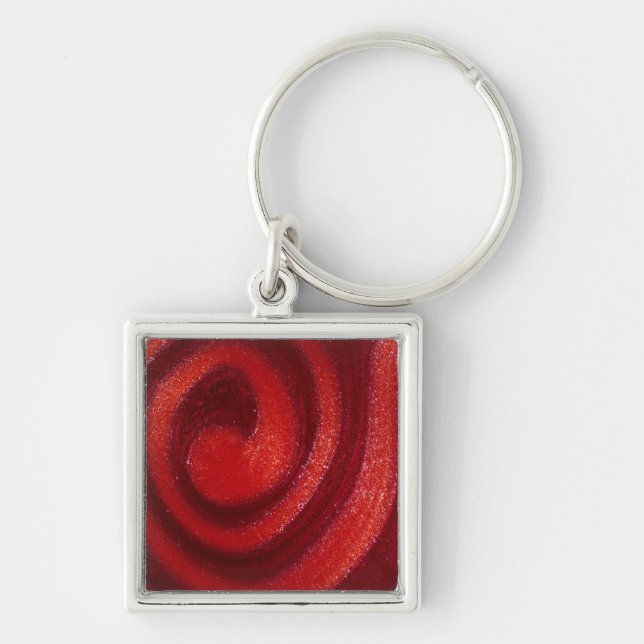 Swirls of nail polish keychain (Front)