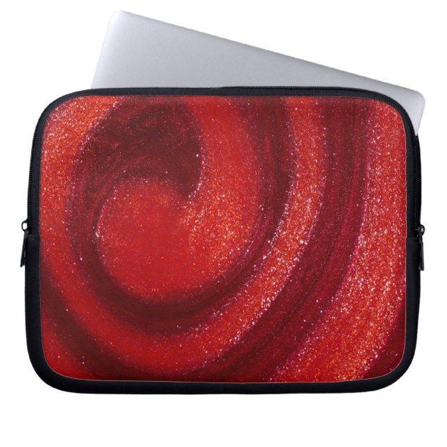 Swirls of nail polish laptop sleeve (Front)