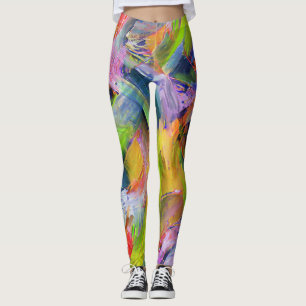 Swirls of Neon Colors Leggings