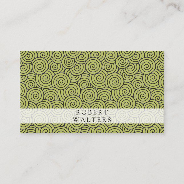 Swirls Pattern Business Card (Front)