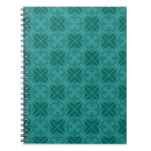 Swirls Pattern Spiral Notebook:Green Notebook