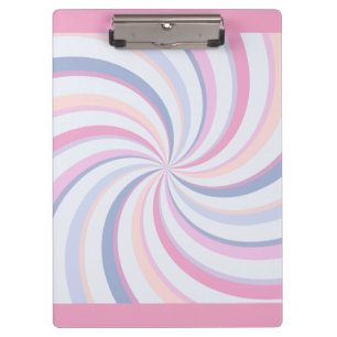 Swirls Pink Blue Peach Clipboard