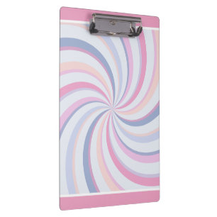 Swirls Pink Blue Peach Clipboard