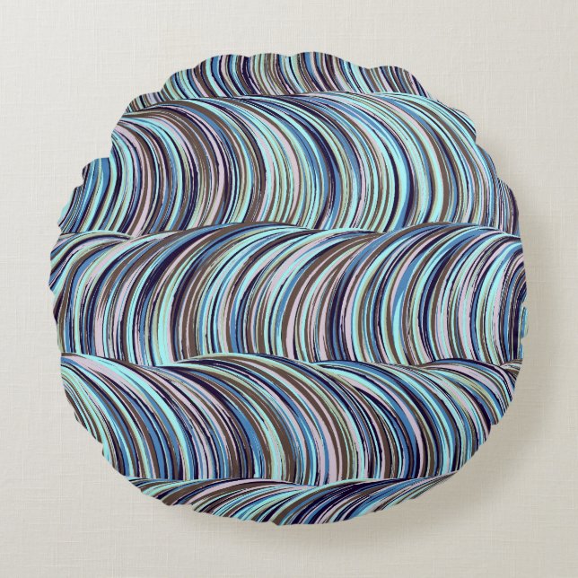 Swirls Round Pillow (Front)