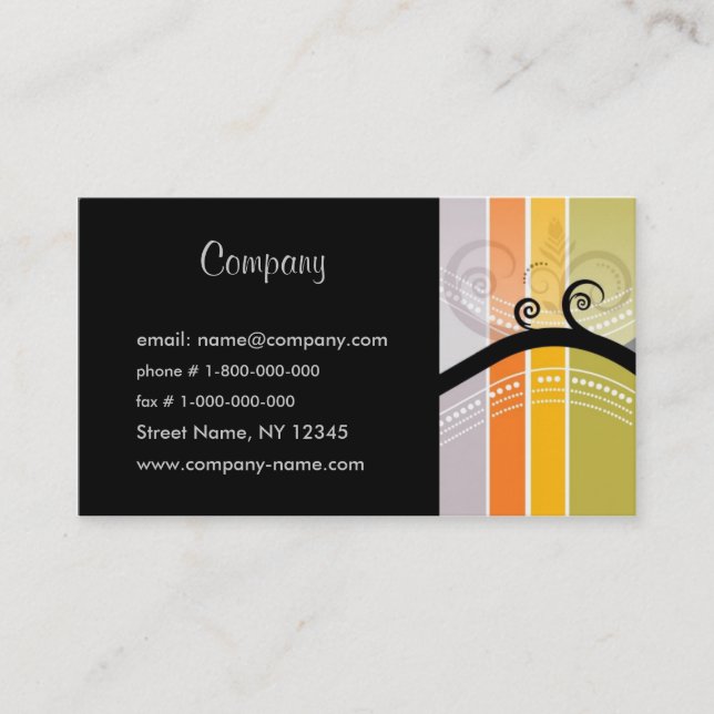 Swirls Series Business Card (Front)