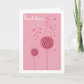 Swirls Series - Pink Invitation