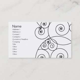 Swirls - White Business Card