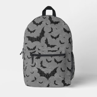 Swirly Bat Swarm  Printed Backpack