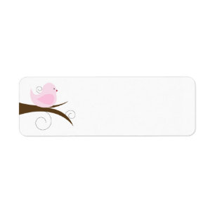 Swirly Bird Printable Address Label