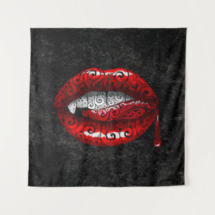 Swirly Bloody Kiss Tapestry