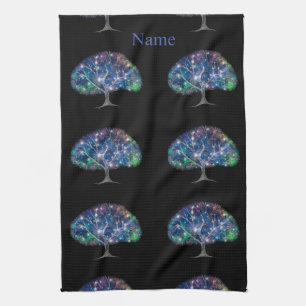 Swirly branch Tree Thunder_Cove  Kitchen Towel