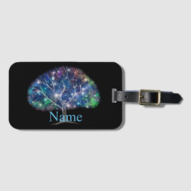 Swirly branch Tree Thunder_Cove  Luggage Tag (Front Horizontal)