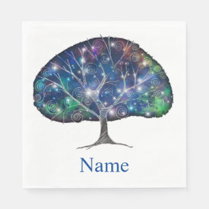 Swirly branch Tree Thunder_Cove Napkin