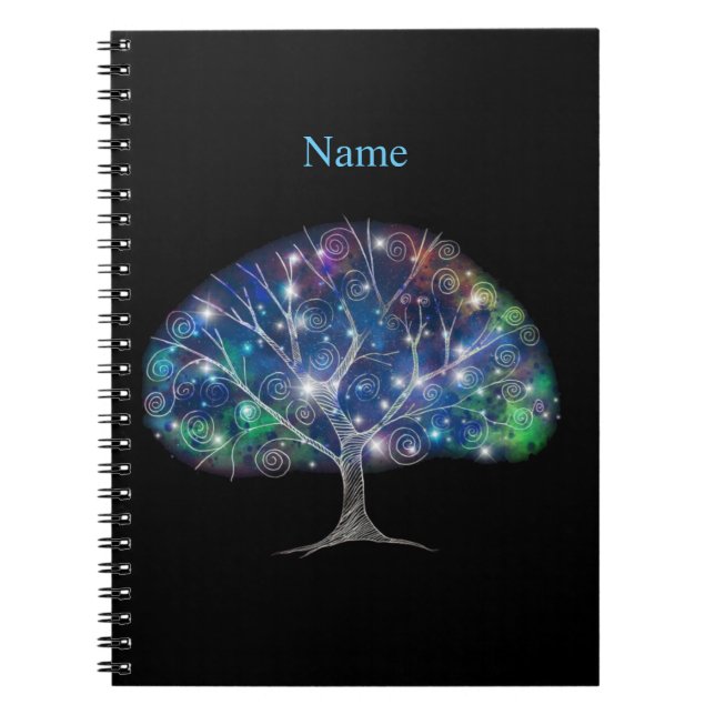 Swirly branch Tree Thunder_Cove Notebook (Front)