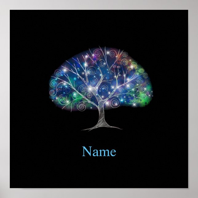 Swirly branch Tree Thunder_Cove Poster (Front)