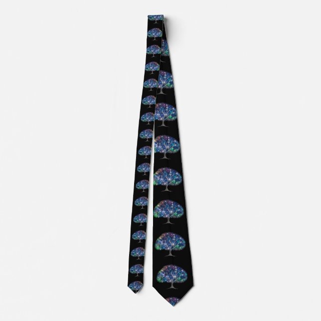Swirly branch Tree Thunder_Cove  Tie (Back)