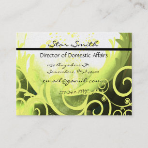Swirly Cala Lilly Business Card