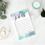 Swirly Calligraphy - Aqua - Checkbox To Do List Post-it Notes<br><div class="desc">Personalized notes in white with teal and blue watercolor smudges and a practical to do list. The post-its' to do list has check-boxes to easily see which tasks or chores you've completed. Customize by adding your name. To do list is written in beautifully swirly calligraphy.</div>
