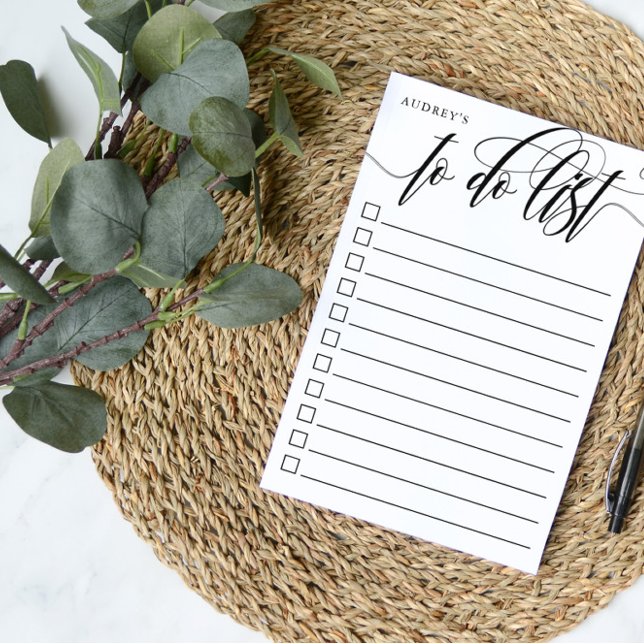Swirly Calligraphy - Checkbox To Do List - Name Post-it Notes (Creator Uploaded)