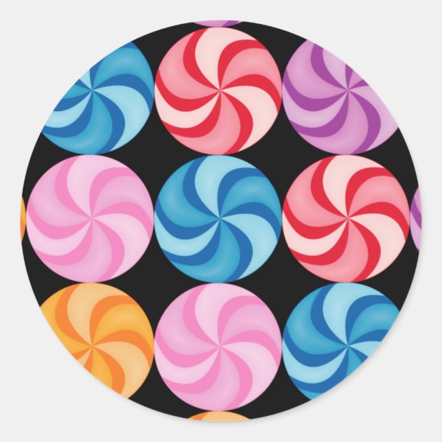 Swirly Candies Sticker (Front)