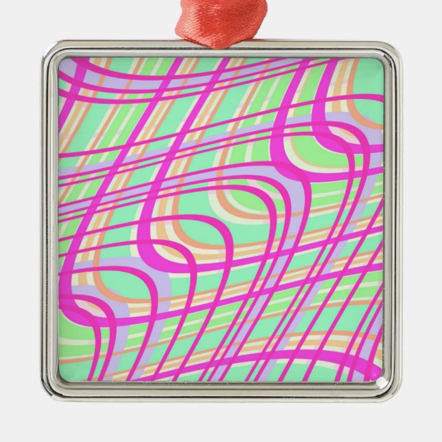 Swirly Check 2011 Metal Ornament (Front)