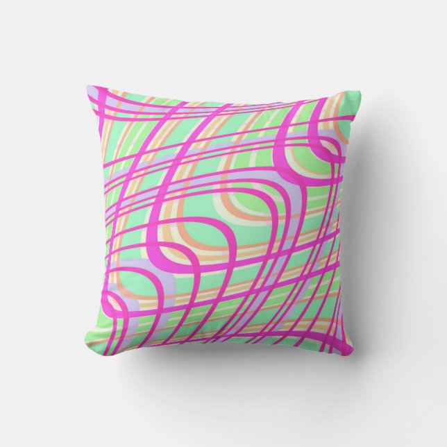 Swirly Check 2011 Throw Pillow (Front)
