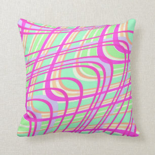 Swirly Check 2011 Throw Pillow