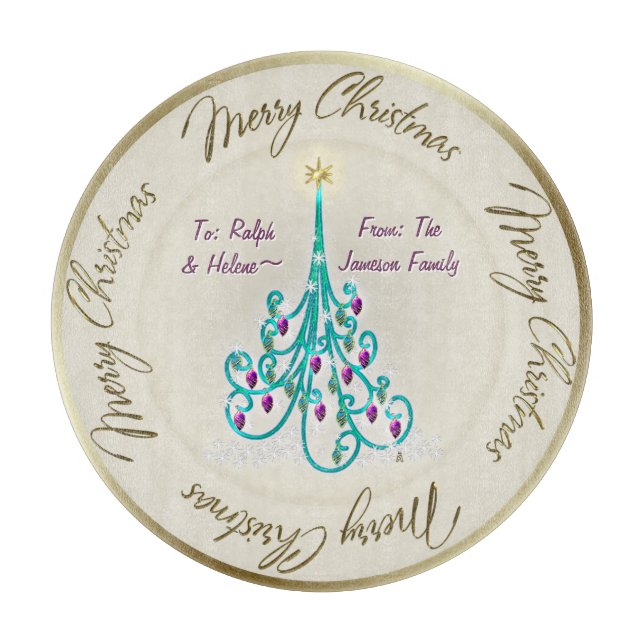 Swirly Christmas Tree Charcuterie Board  (Front)