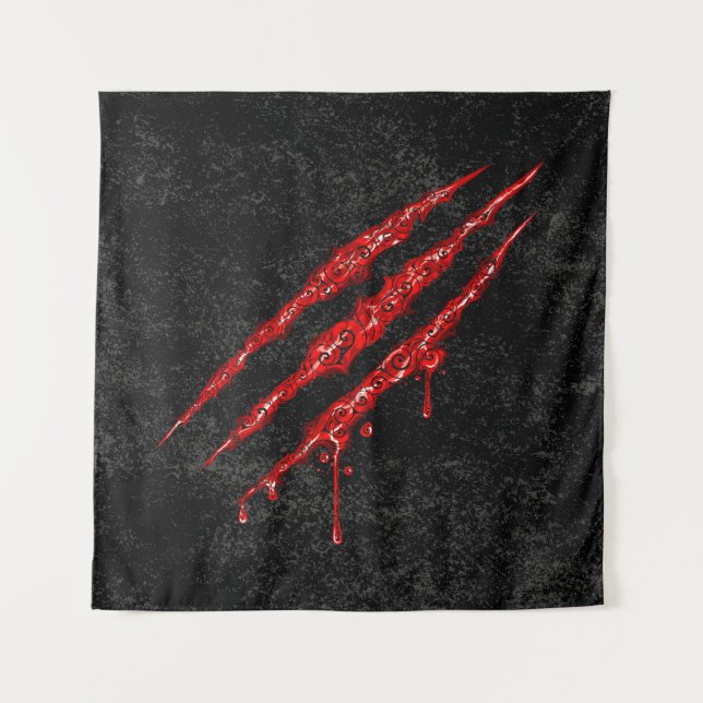 Swirly Claw Marks Tapestry (Front)